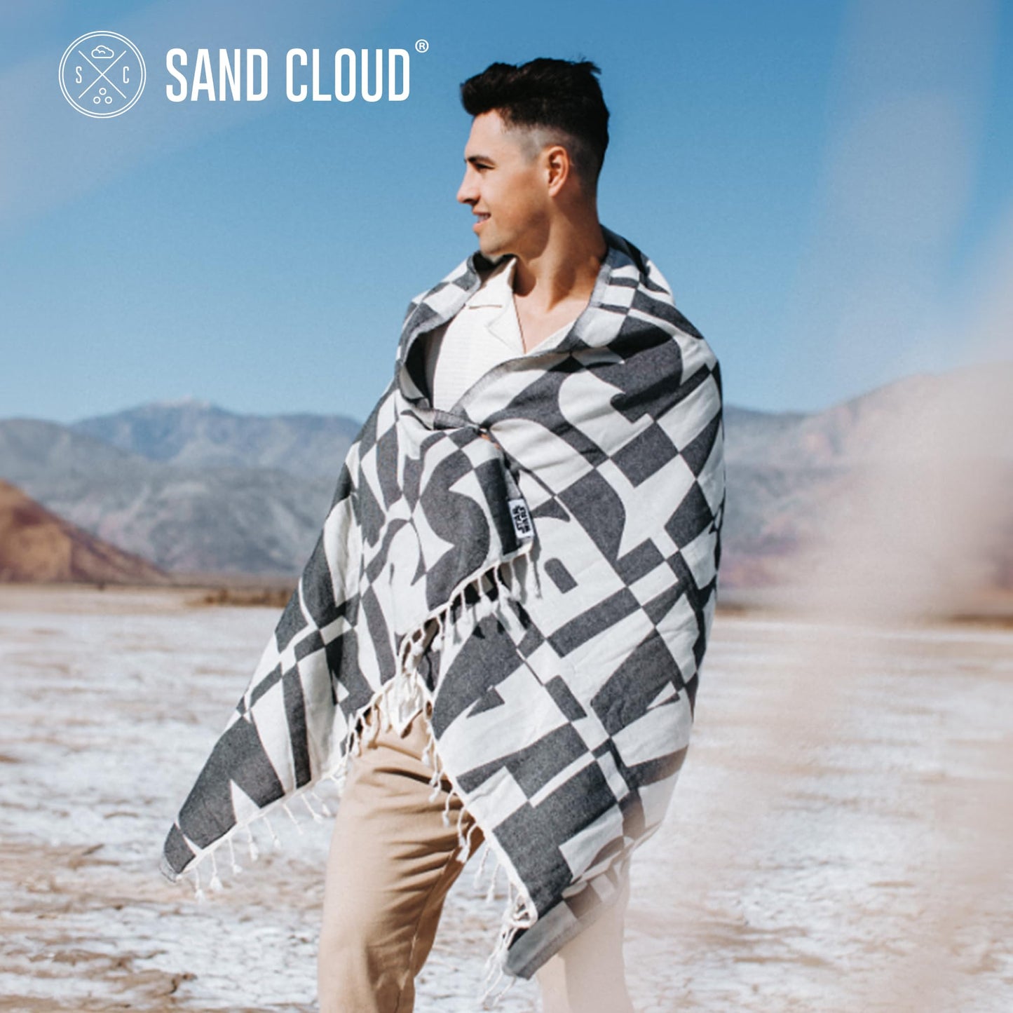 Sand Cloud Turkish Beach Towel - Sand Free - 100% Certified Organic Turkish Cotton Yarn - Quick Dry Towel for Beach, Picnic, Blanket or Bath - As…