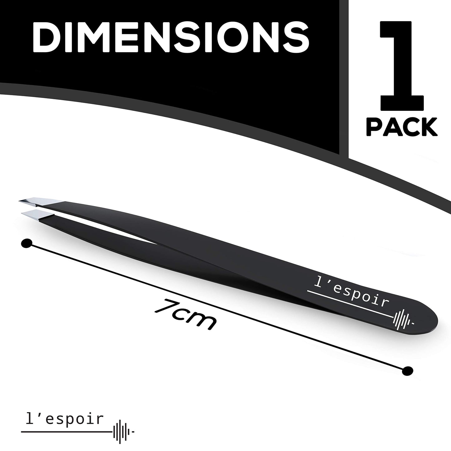L’espoir High Precision Slant Tweezers with Perfect Alignment (Rust-Free, Stainless Steel) Best for Daily Beauty Routine - Single Piece for Men
