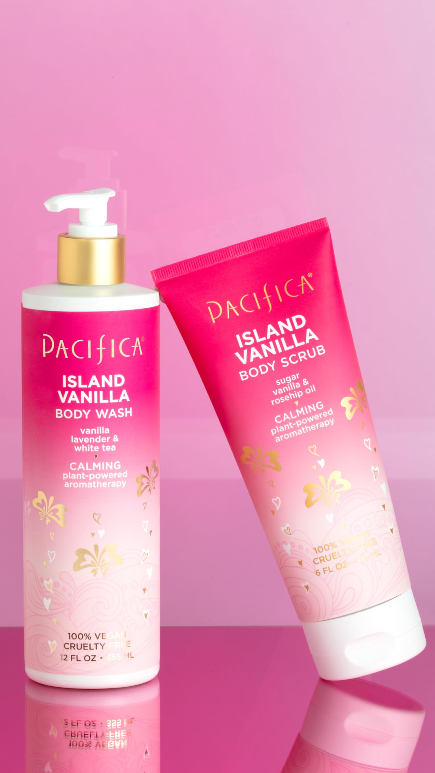 Pacifica Body Scrub - Sugar Island Vanilla Full Body Wash - Exfoliating & Moisturizing w/ Rosehip Oil - Coconut & Vanilla Scented - Clean Beauty Vegan