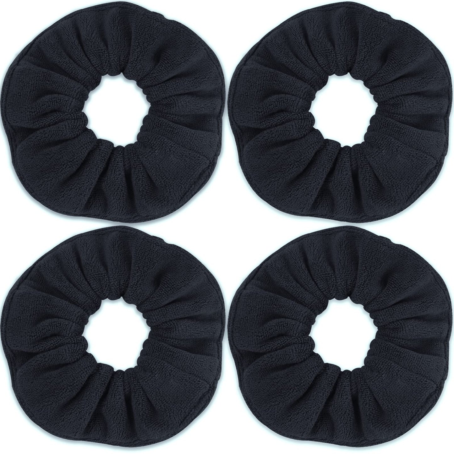 IVARYSS Super Towel Scrunchies for Drying Hair, Absorbent and Soft Microfiber for Frizz Free, Large Thick Ponytail Holder Wet Hair Accessories