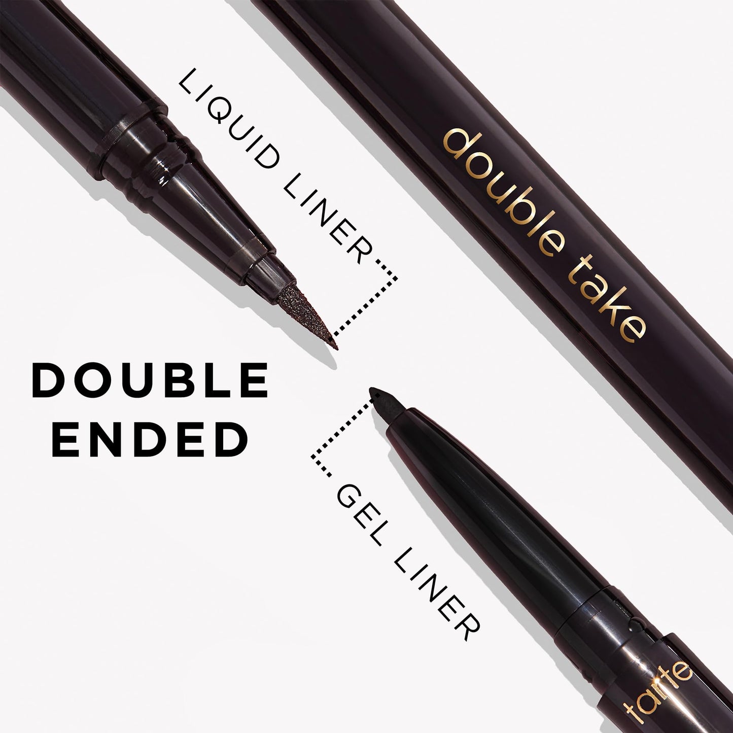 tarte double take eyeliner - 2-in-1 Pencil Eyeliner for Bold All-Day Wear, Waterproof, Easy to Apply, Vegan, Cruelty-Free