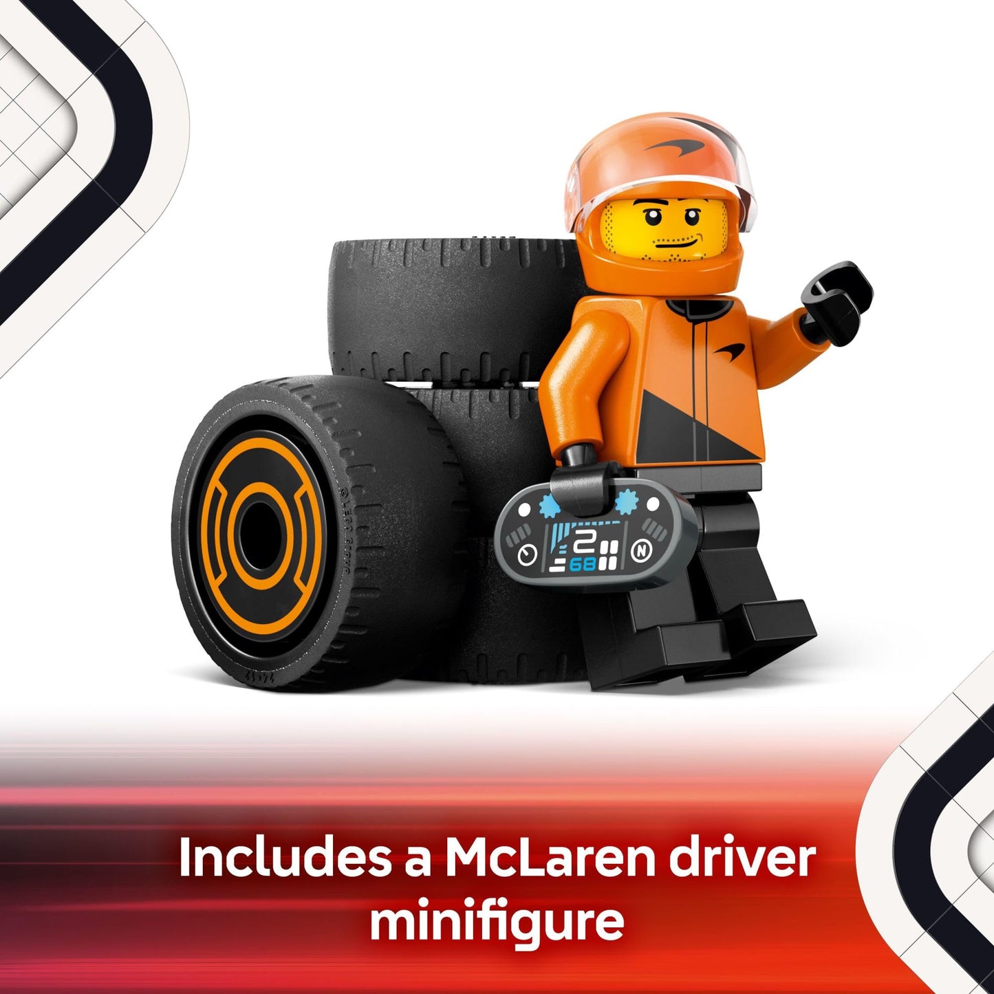 LEGO City McLaren F1 Race Car 60442, Building Toy with Driver Minifigure, Collectible Model Car Gift for Kids, Boys & Girls Ages 6+