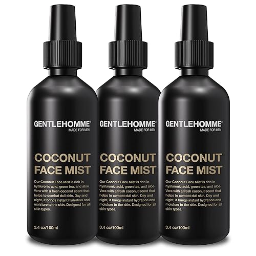 Gentlehomme - Coconut Face Mist - Men’s Facial Spray - with Hyaluronic Acid, Aloe Vera & Green Tea - Refresh, Moisturize & Hydrate - Use Day & Night