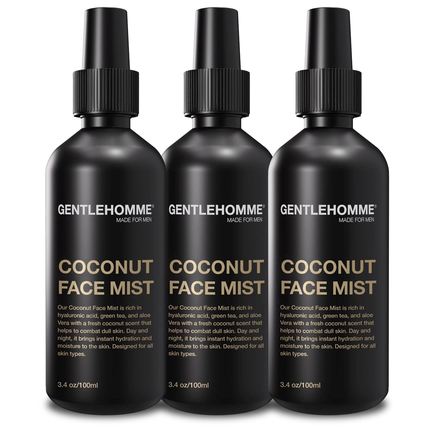 Gentlehomme - Coconut Face Mist - Men’s Facial Spray - with Hyaluronic Acid, Aloe Vera & Green Tea - Refresh, Moisturize & Hydrate - Use Day & Night