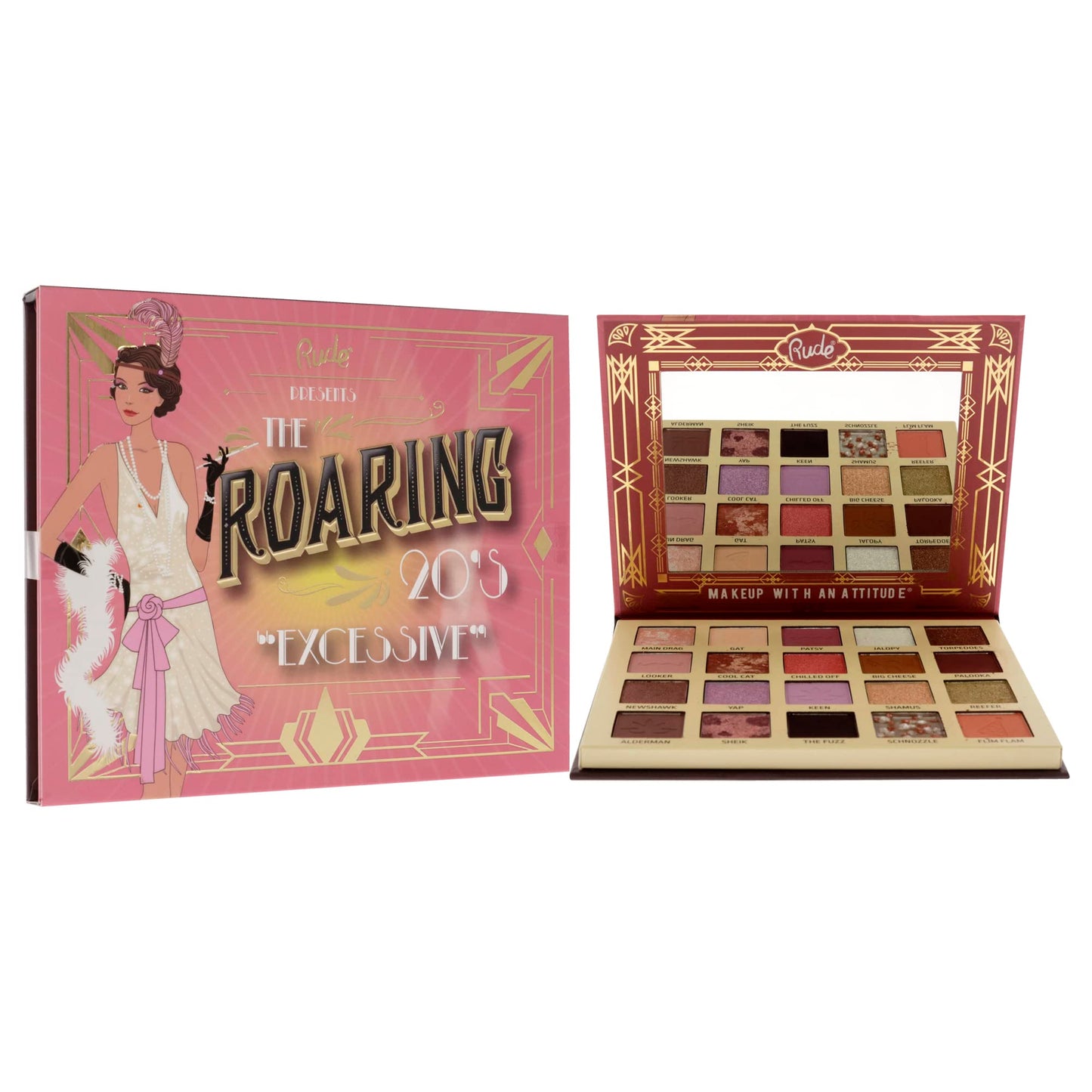 Rude Cosmetics The Roaring 20s Eyeshadow Palette - Excessive Eye Shadow Women 0.84 oz
