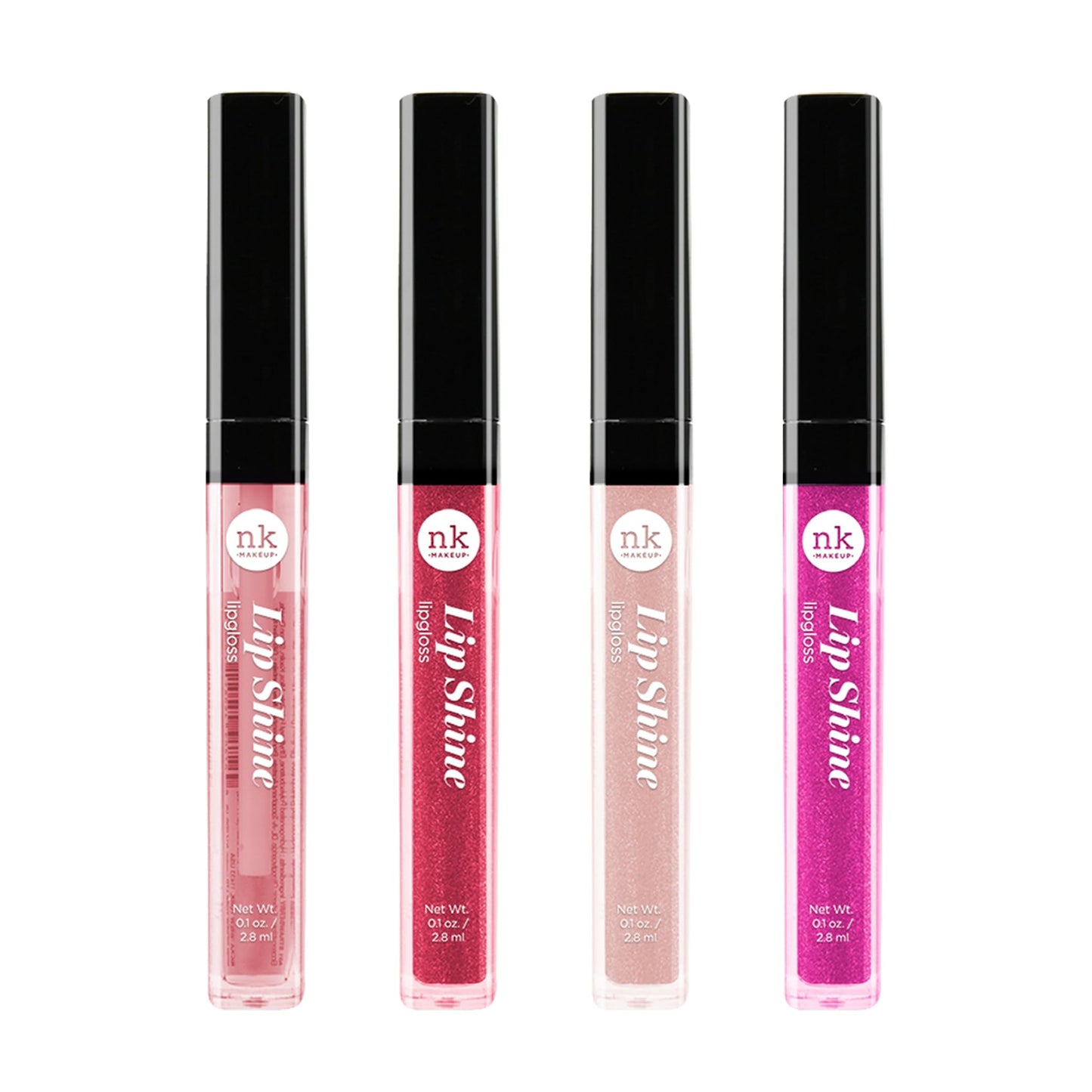 NICKA K NEW YORK Lip Shine, Cosmetics, vibrant colors, bright colors, shining lips, lip shine, long lasting, Multi Pack Colors (AMZ273)