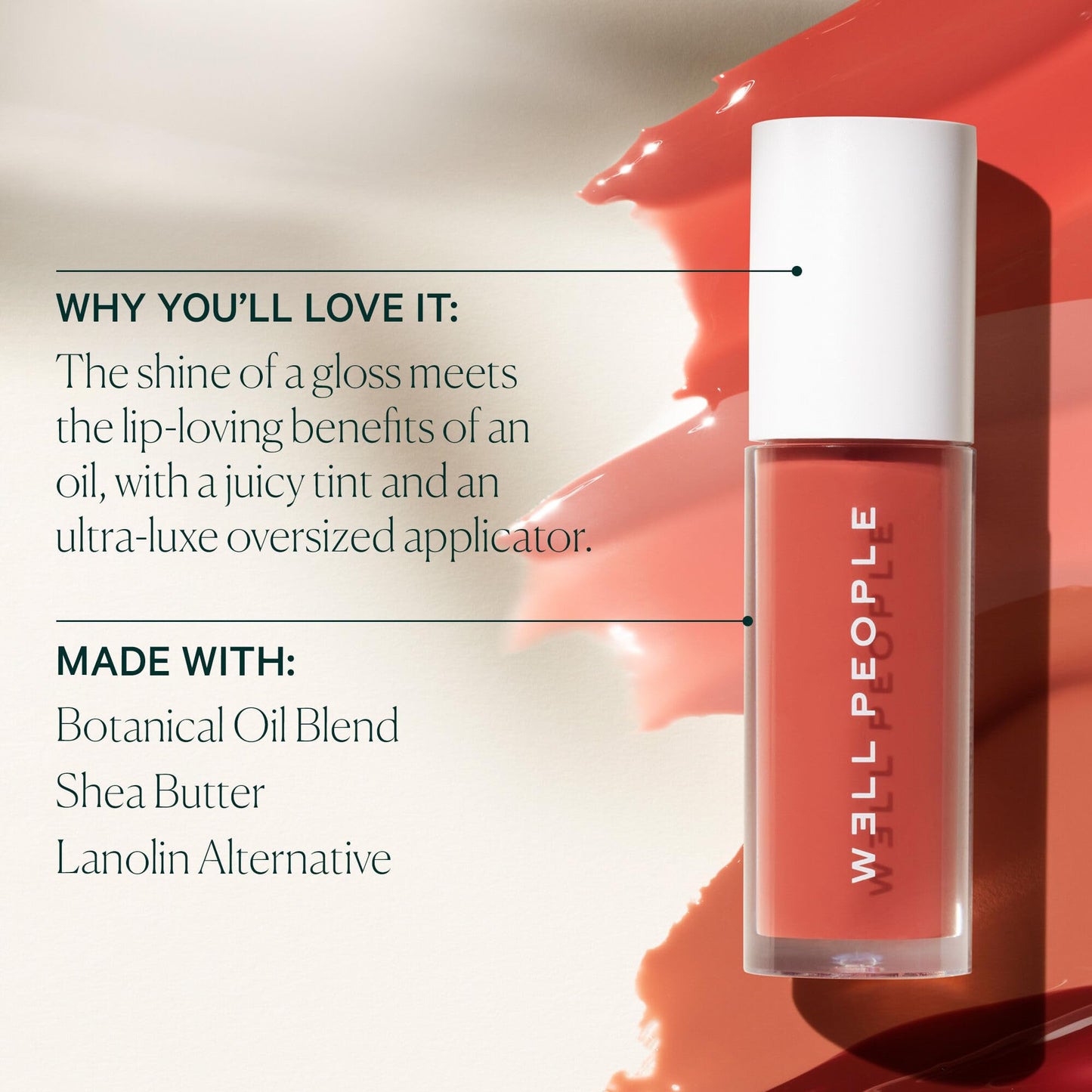 Well People Lush Lip Tinted Oil, Moisturizing Lip Oil For Nourishing & Conditioning Lips, Adds Sheer Color, Vegan & Cruelty-free, Wildflower