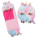 Happy Nappers: Pillow & Sleepy Sack: Medium - Rainbow Unicorn - 54 x 20, Plush Animal Character, 2-in-1 Pillow Sleeping Bag, Play, Kids Ages 3+