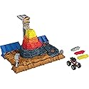 Hot Wheels Monster Trucks Playset & Toy Truck, Arena Smashers Bone Shaker Ultimate Crush Yard, Exclusive 1:64 Scale Bone Shaker & 3 Crushable Cars