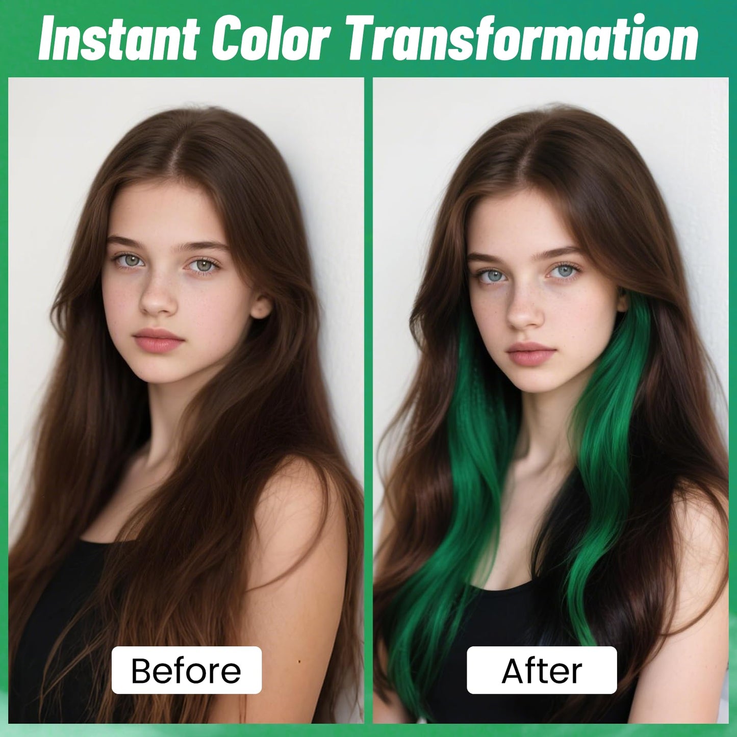 Green Hair Spray, Seaboll Temporary Hair Color Spray for Kids Women Men-4.06 oz- Safe Non Sticky Washable One Day Hair Dye Spray,Disposable