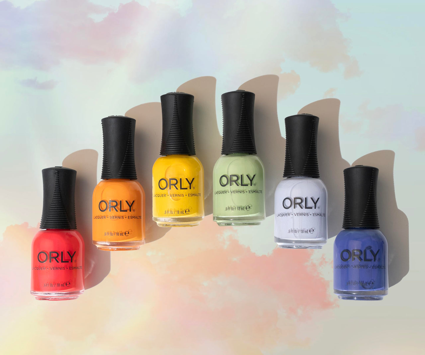 Orly Nail Polish 'Cloudscape' Collection | Bright Shimmer and Creme Nail Polishes for Summer 0.6fl oz (Sunny Side Up) Beauty & Personal Care Orly