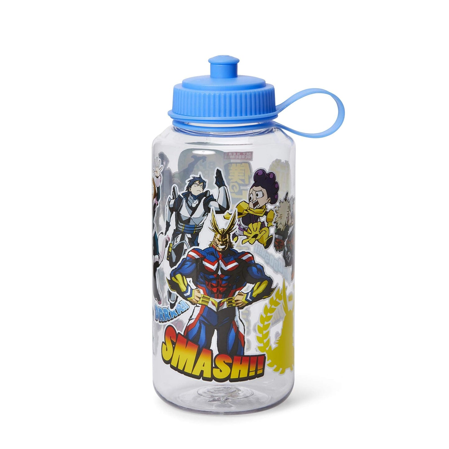 My Hero Academia Heroes & Perks Large Plastic Water Bottle | Features Fan-Favorite Boku No Hero Characters | Holds 32 Ounces