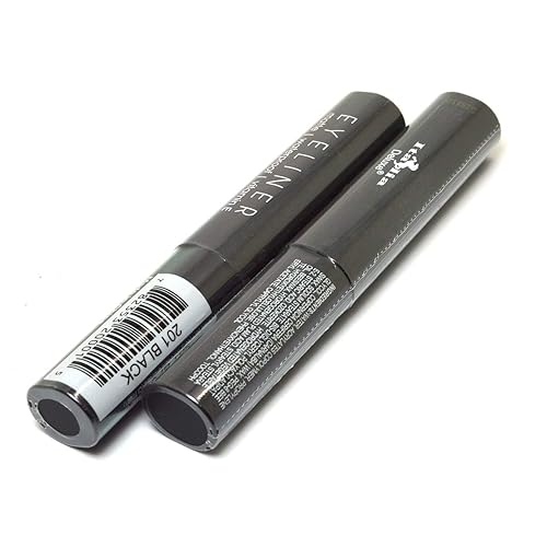 Italia-Deluxe Makeup 2pcs of Classic Liquid Eyeliner 201 Matte Black Eye Liner Vitamin E + ZipBag