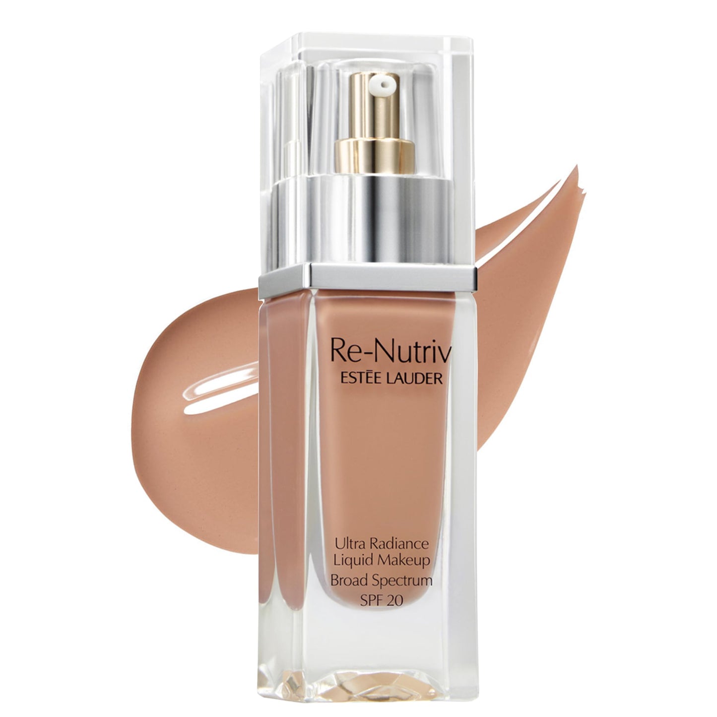 Estée Lauder Re-Nutriv Ultra Radiance Liquid Foundation SPF 20 | Luxurious, Hydrating, Long-Wearing, 1 Fl Oz, 4C3 Soft Tan