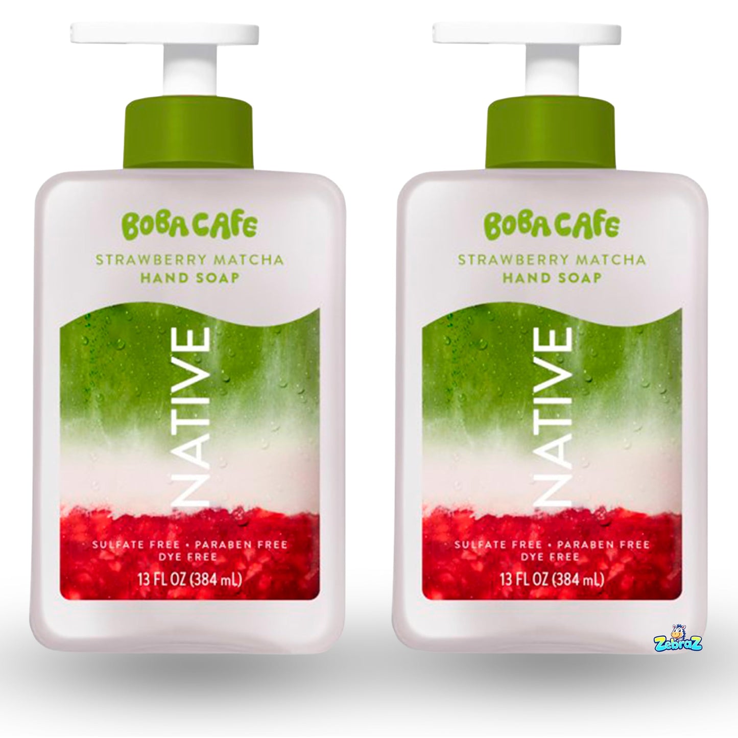 Native Liquid Hand Soap, Limited Edition Strawberry Matcha, Sulfate Free Hand Soap, Boba Café, 13 fl oz - Pack Of 02 Beauty & Personal Care Native