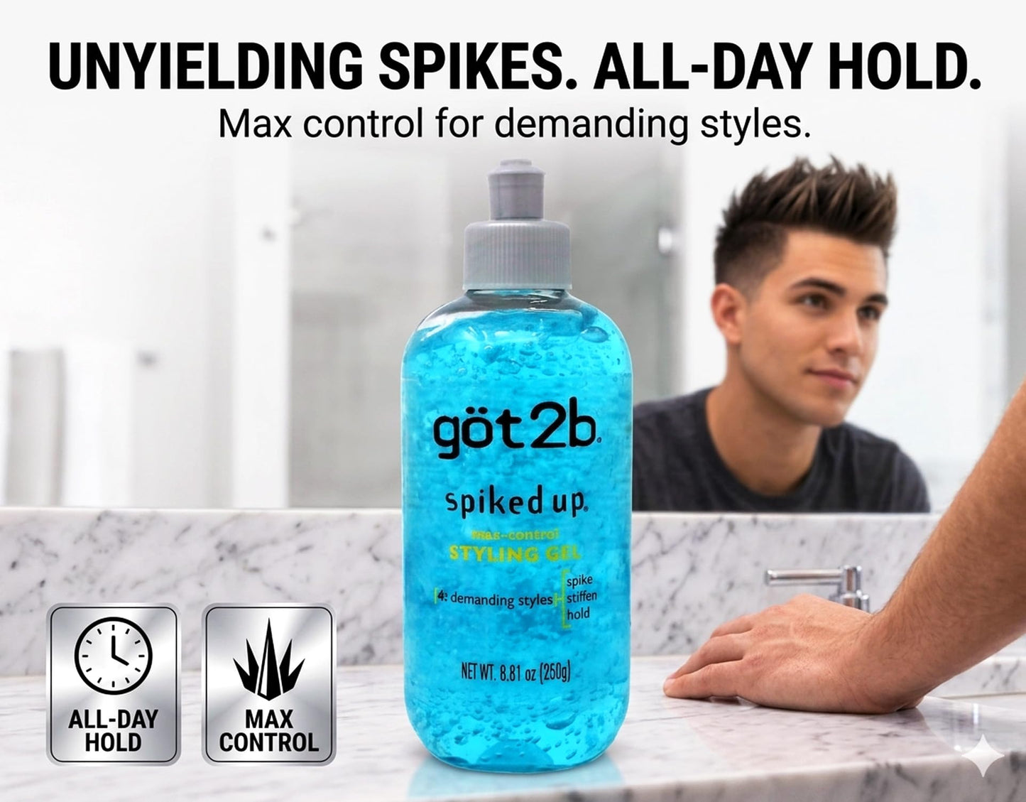 Got 2B Gel Spiked-Up 8.5 Ounce (251ml) (6 Pack)