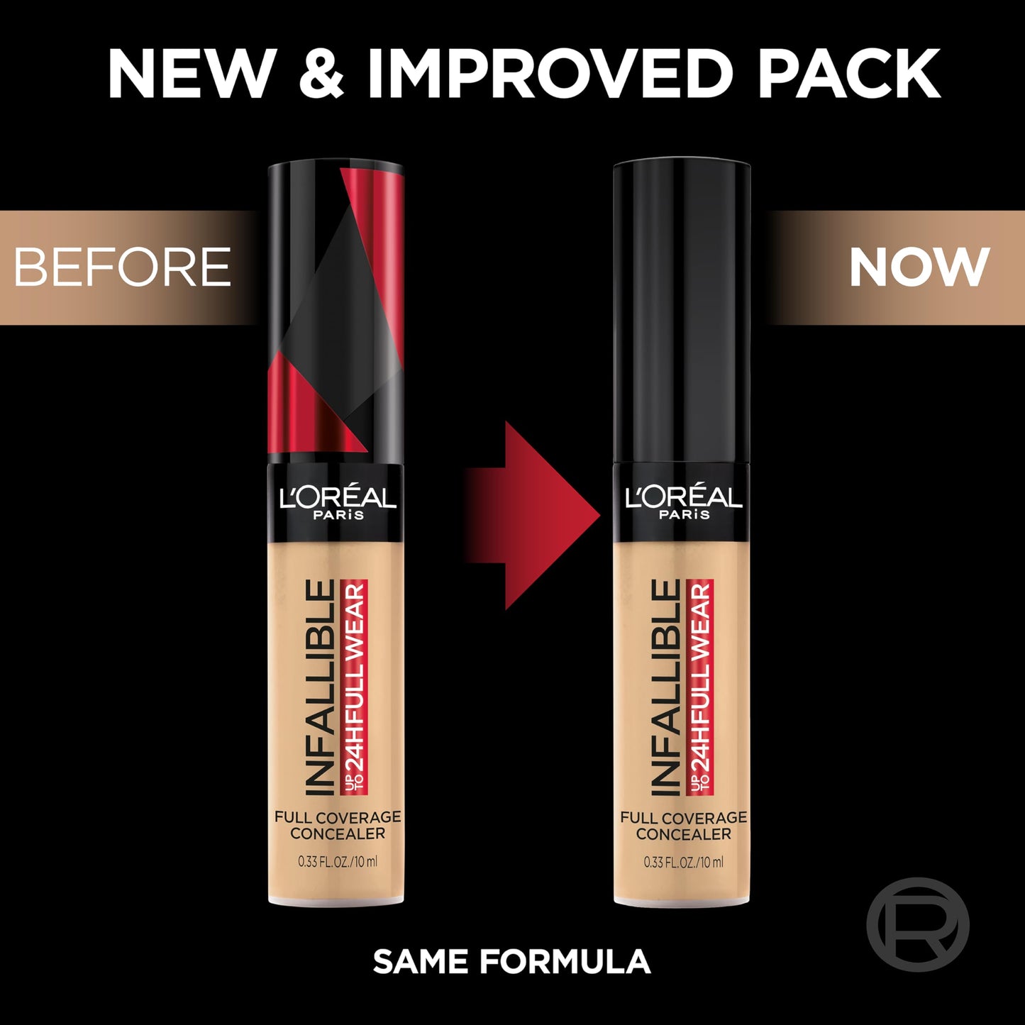 L'Oreal Paris Makeup Infallible Full Wear Waterproof Matte Concealer, Full Coverage, Ivory, 0.33 fl. oz. Beauty and Personal Care L'Oreal Paris