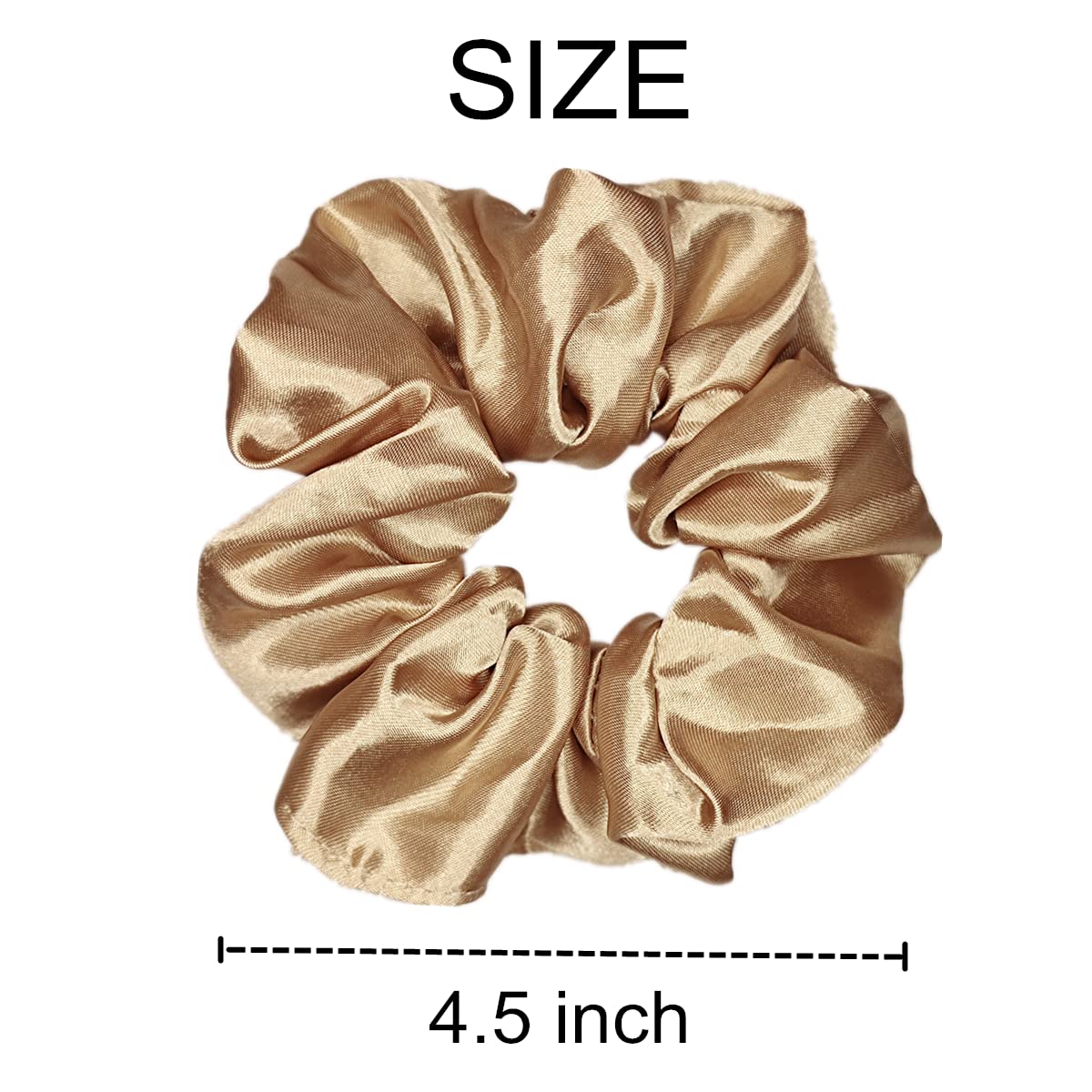 12 Pcs Satin Silk Scrunchies Soft Hair Ties Fashion Hair Bands Hair Bow Ropes Elastic Bracelets Ponytail Holders Hair Accessories for Women Girls (4.5 Beauty and Personal Care Sufermoe
