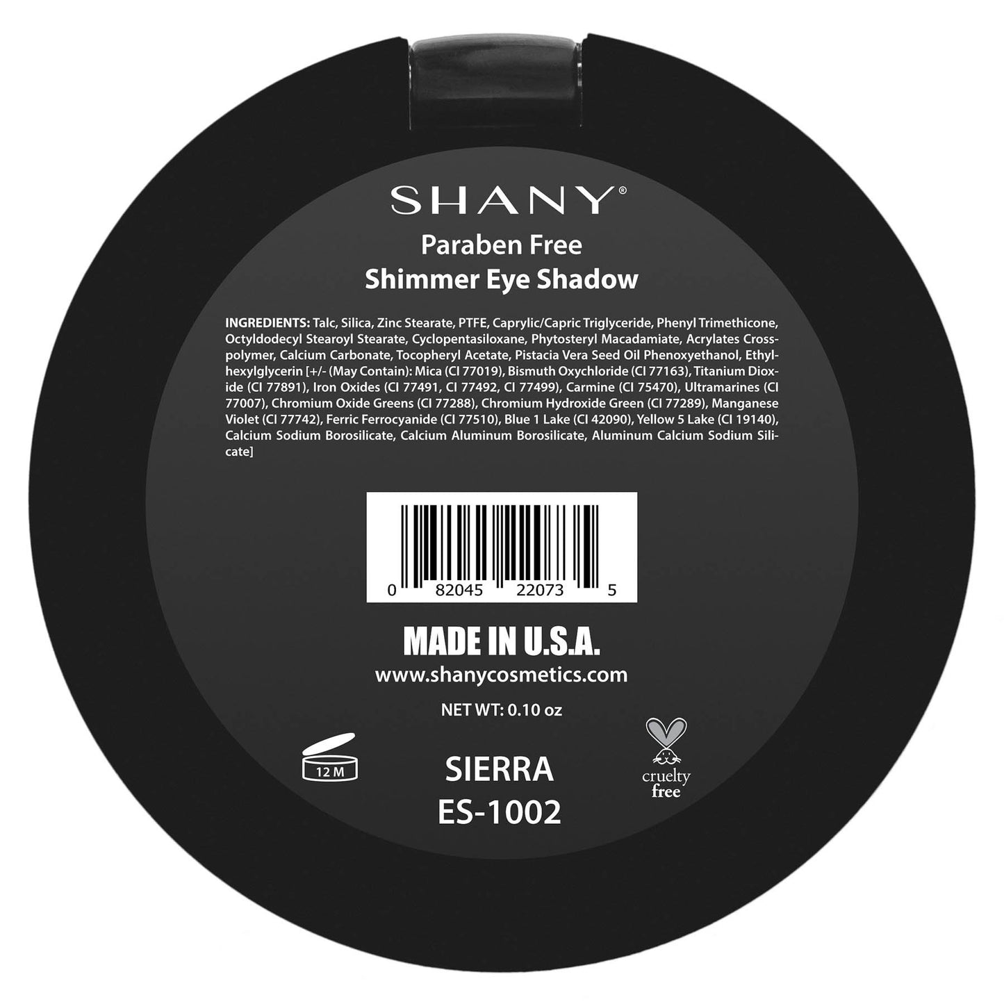 SHANY Paraben Free Silky Shimmer Eye Shadow - SIERRA