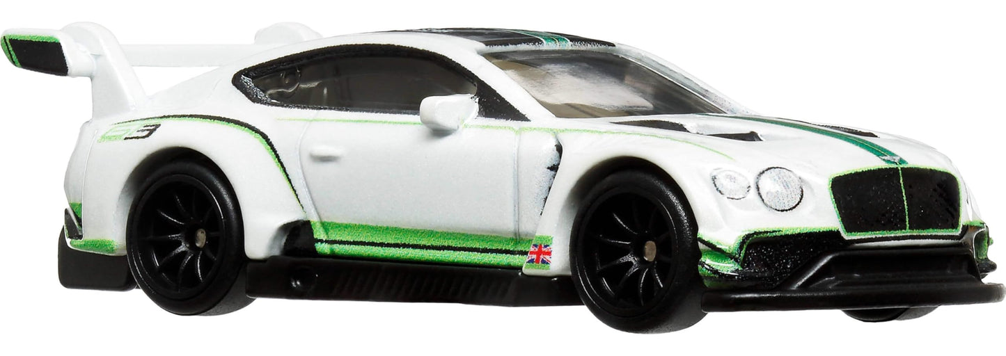 Hot Wheels Premium Car Culture Collectible Toy Car, 1:64 Scale Die-Cast Bentley Continental GT3, Race Day Vehicle with Real Riders Tires