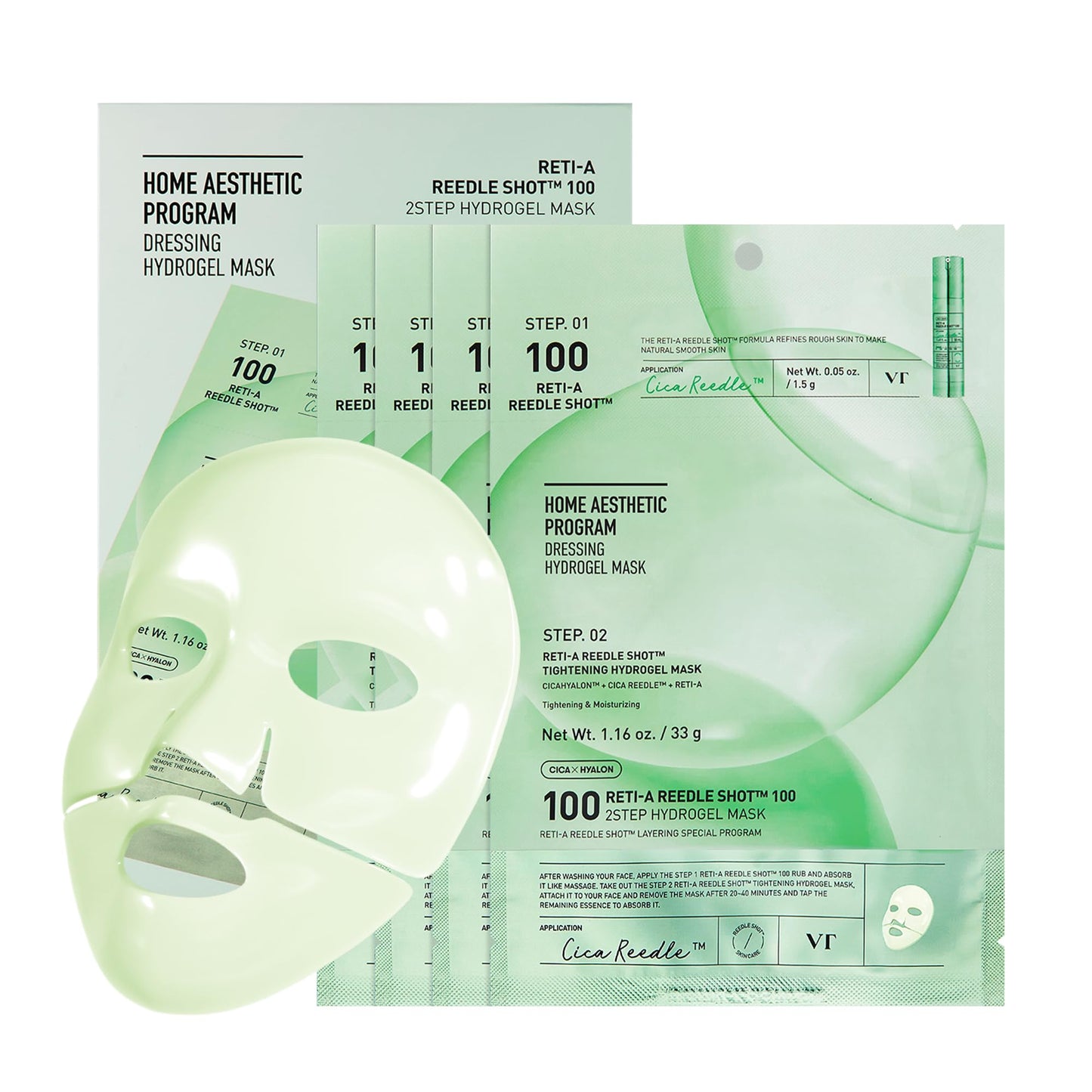 VT COSMETICS Reti-A Reedle Shot 100 2step Hydrogel Mask Beauty and Personal Care VT COSMETICS Default Title
