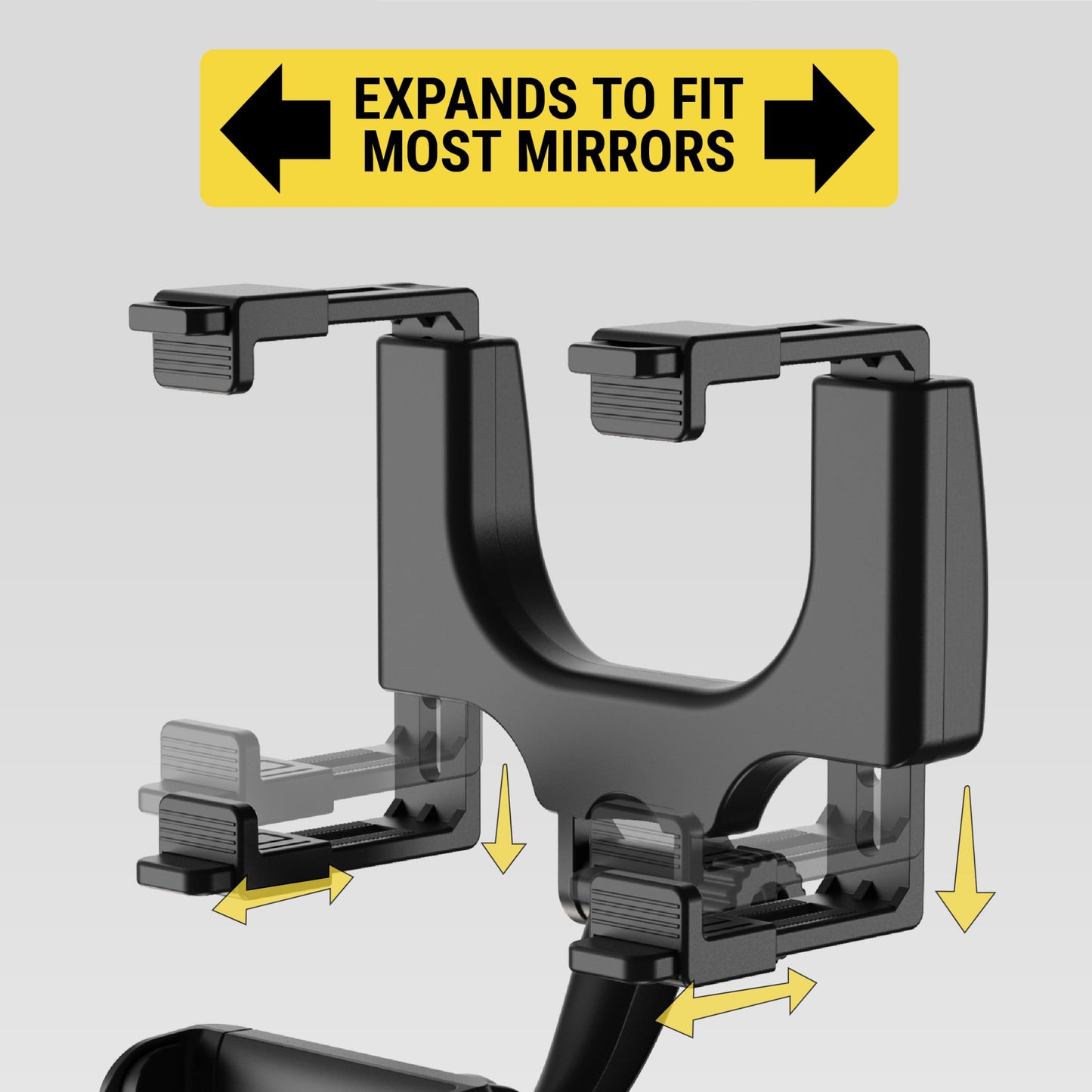 Scosche SUHRM Rear View Mirror Phone Holder, 360° Rotatable Rearview Mirror Cell Phone Car Mount, Cellphone Stand Compatible with iPhone…