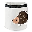 E-Living Store Collapsible Storage Bin Basket for Bedroom, Nursery, Playroom and More 17x18" Diameter - Hedgehog