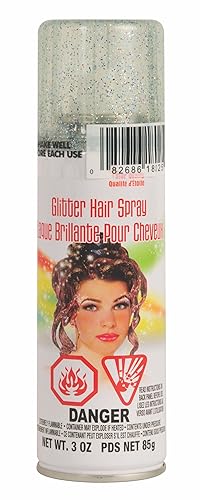 Rubies Multicolor Glitter Haircolor Costume Hairspray for Adults, Unisex 3 Ounce