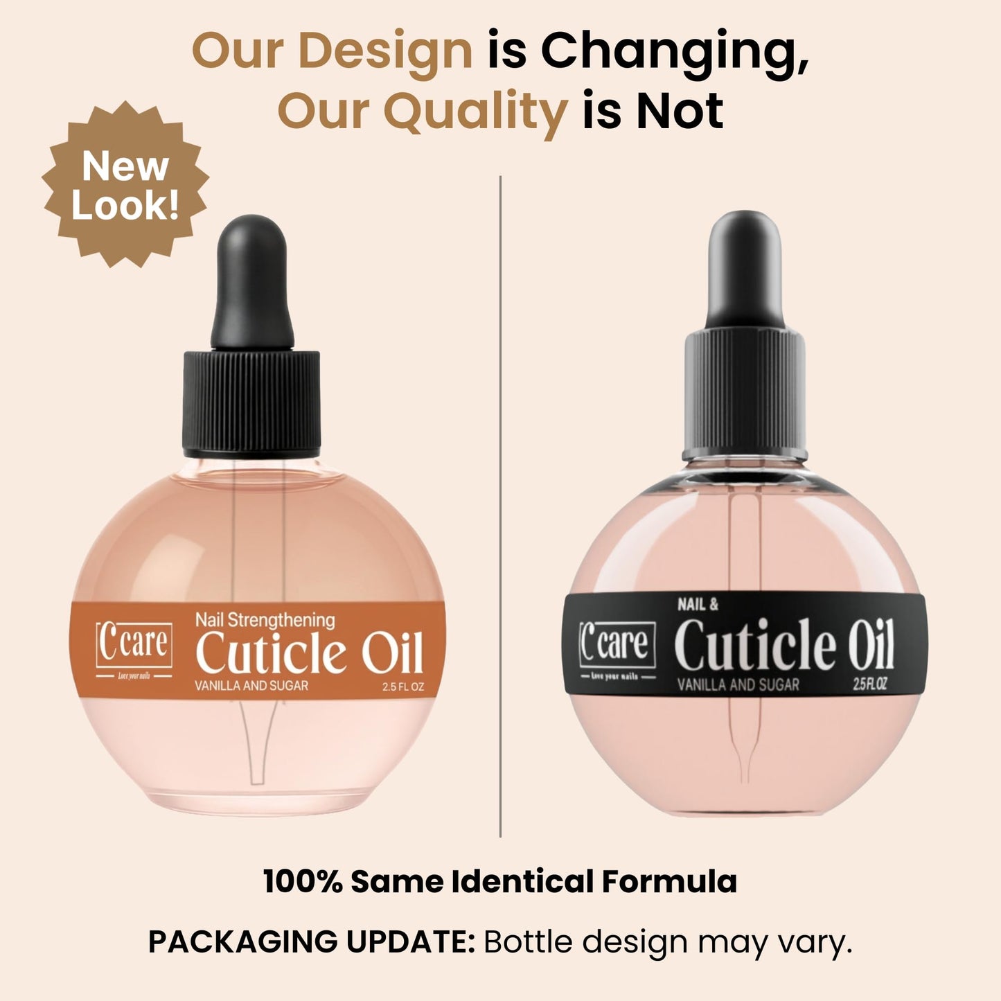 C CARE Vanilla & Sugar Cuticle Oil For Nails - Repairs Cuticles Overnight - Moisturizes and Strengthens Nails and Cuticles - Dropper & Brush included Beauty and Personal Care C CARE