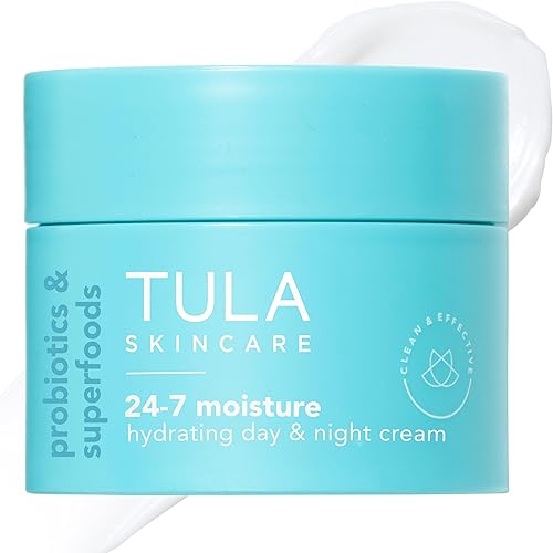TULA Skin Care 24-7 Moisture Hydrating Day and Night Cream - Travel-Size, Ultra Nourishing Moisturizer for Face, Improves, Soothes & Maintains Skin