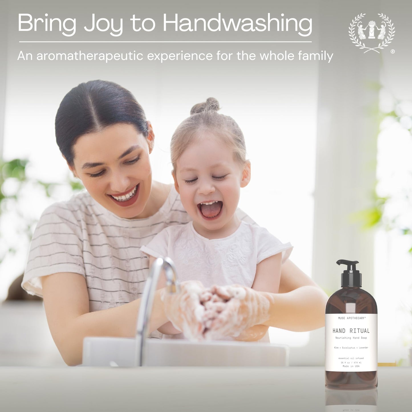 Muse Apothecary Hand Ritual - Aromatic and Nourishing Hand Soap, Infused with Natural Aromatherapy Essential Oils - USDA Certified Biobased - 16 oz