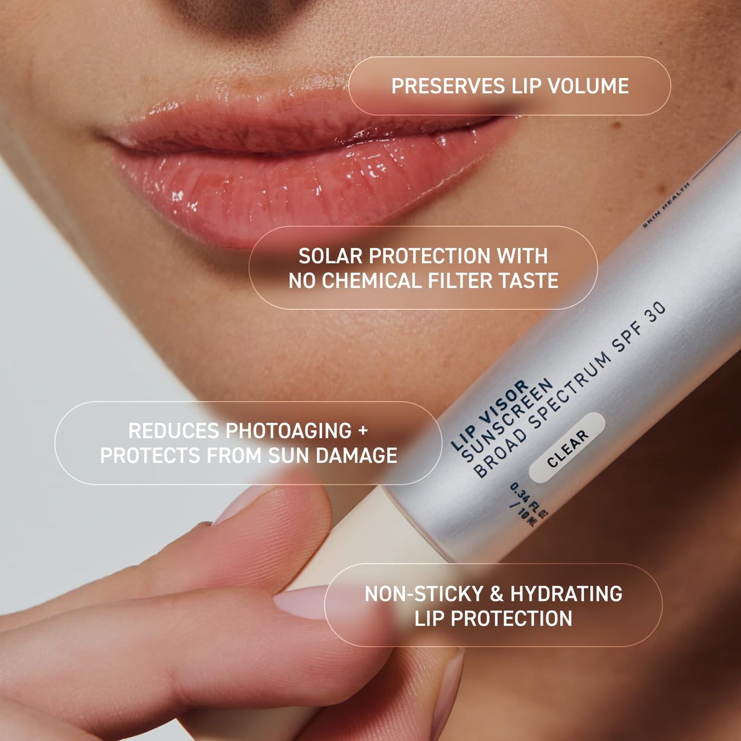 Prequel Skin Lip Visor, Clear Lip Balm with SPF 30 PA+++. Mint Flavored with Non-Sticky Finish - Moisturizing Semi Gloss Balm Sunscreen for Daily Use Beauty and Personal Care Prequel