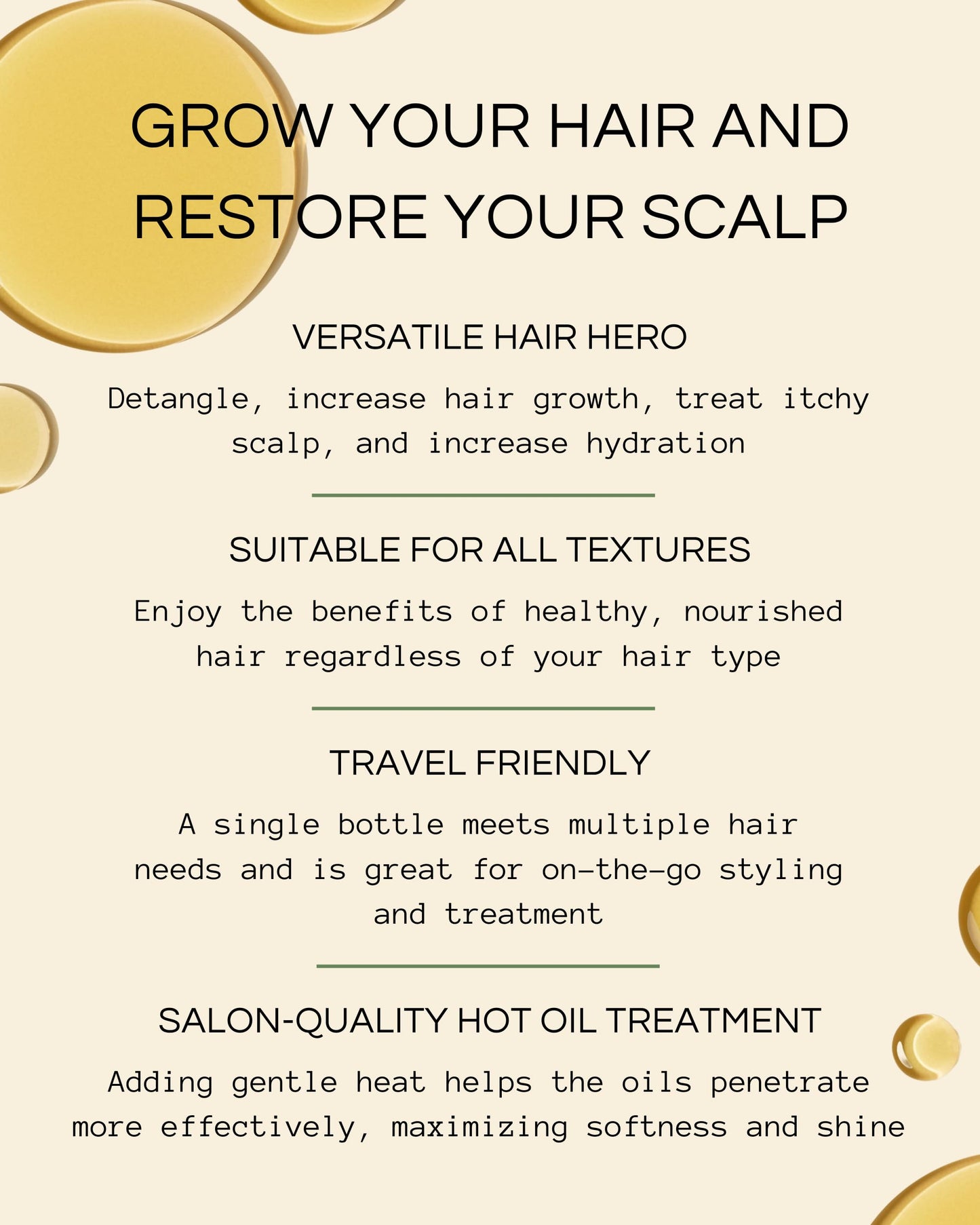 Righteous Roots Rx Hair Oil – Hair Growth, Anti-Frizz & Thickening Oil for Curly, Wavy, Natural Hair & Beards – 4 fl oz (Hair RX)