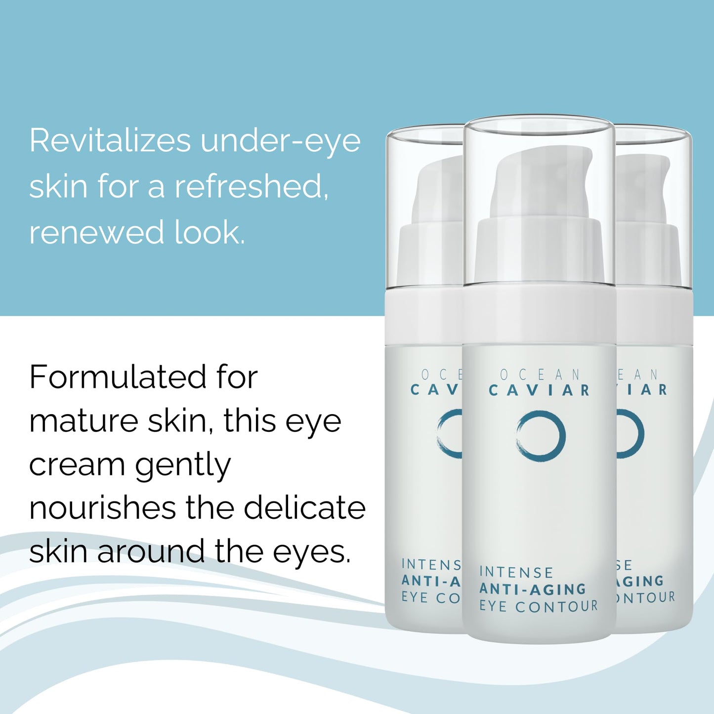 Noche Y Dia Caviar Eye Contour for Mature Skin - Made in Spain - Anti Aging Cream with Hyaluronic Acid - Targets Wrinkles, Bags, Puffiness, Circles