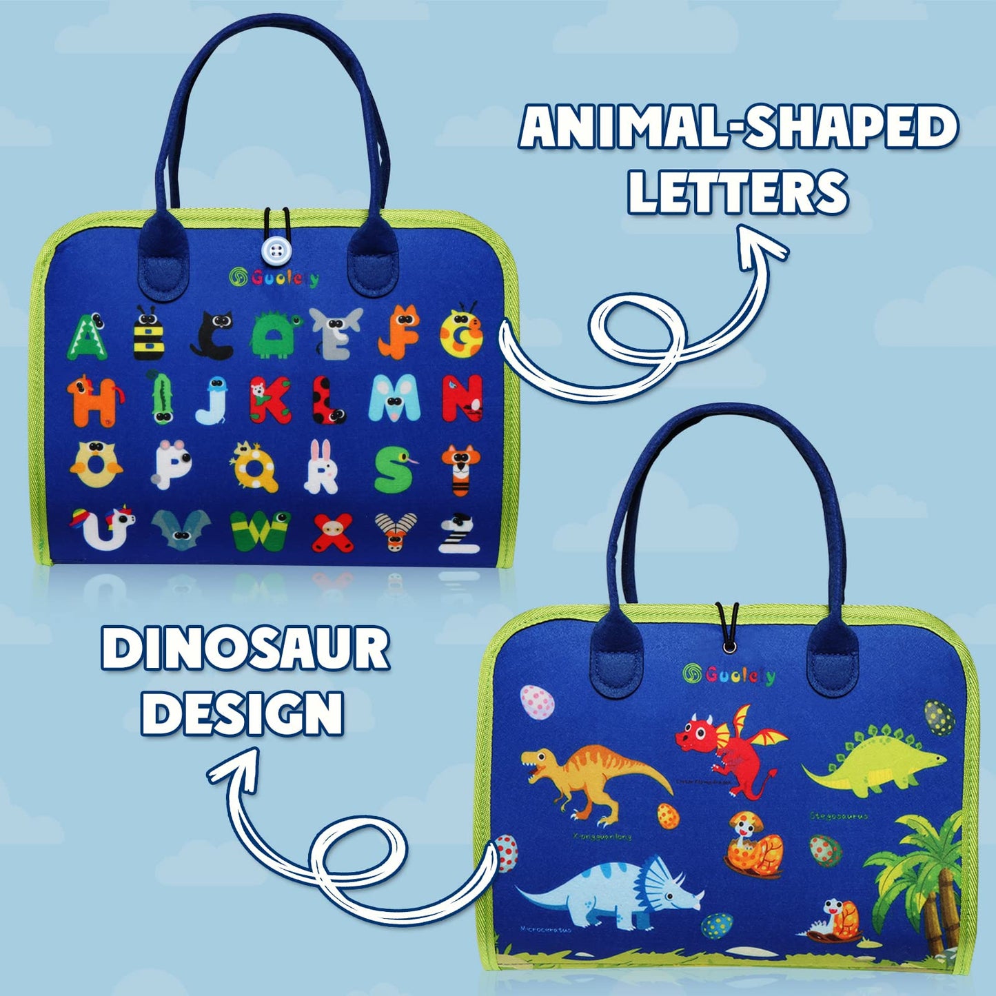 Guolely Busy Board Montessori Toy | Sensory Activity Board for Toddlers 1–4 | Fine Motor Skill Development & Travel Toy Gift for Boys & Girls