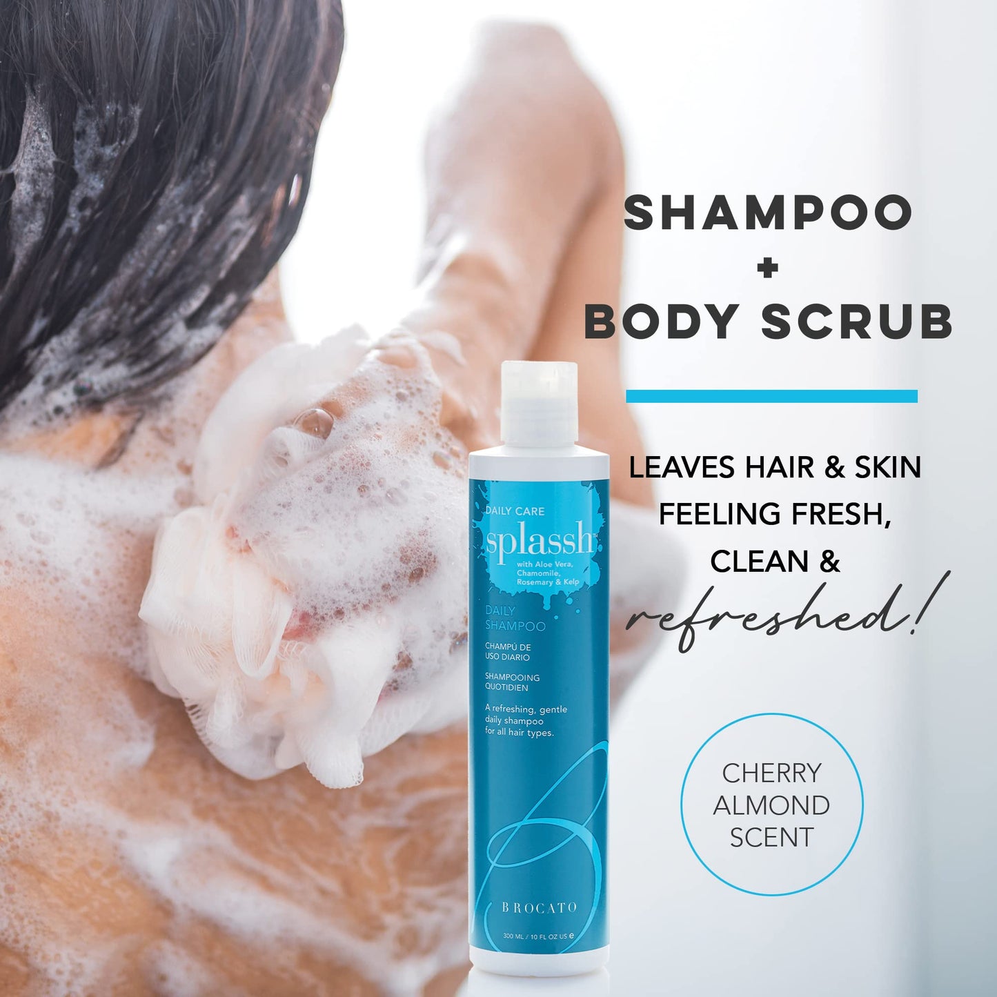 Brocato Splassh Daily Hair Conditioner: Moisturizing Conditioner with Fortifying Keratin and Natural Aloe Vera, Chamomile and Rosemary - No Sulfate or