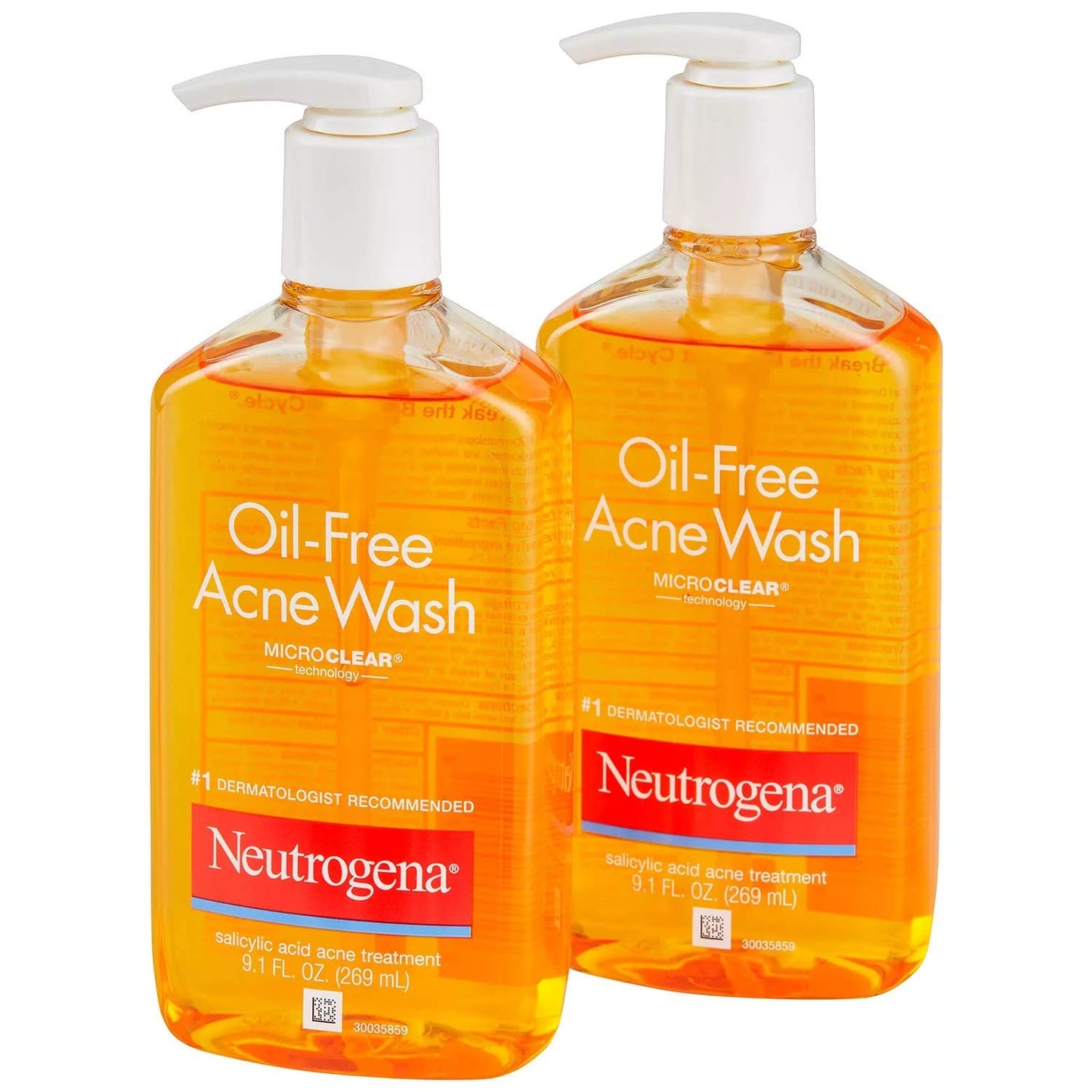 Neutrogena Oil-Free Acne Wash 9.10 oz (Pack of 4)