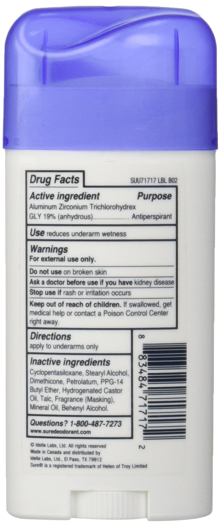 Sure Invisible Solid Anti-Perspirant and Deodorant, Unscented, 2.6-Ounces (Pack of 6) Beauty and Personal Care Sure