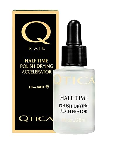 Qtica Half Time Polish Drying Accelerator - Fast-Dry Top Coat Nail Polish Dryer for Manicures & Pedicures - No Smudge, No Streak, No Dents - Quick-Dry