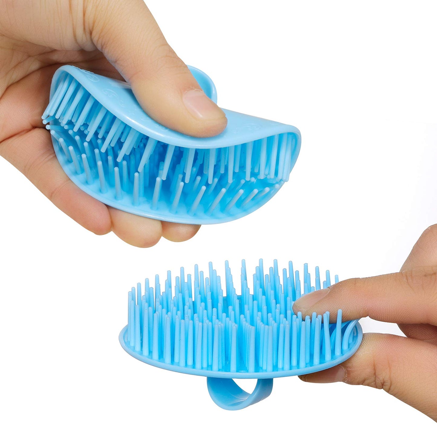 4Pack Hair Scalp Exfoliator Brush Dandruff Cleaning brush, Flexible Scalp Massager, Shower Shampoo Brush for Home, Office, Travel and Pets-TM Beauty and Personal Care YEALIFE