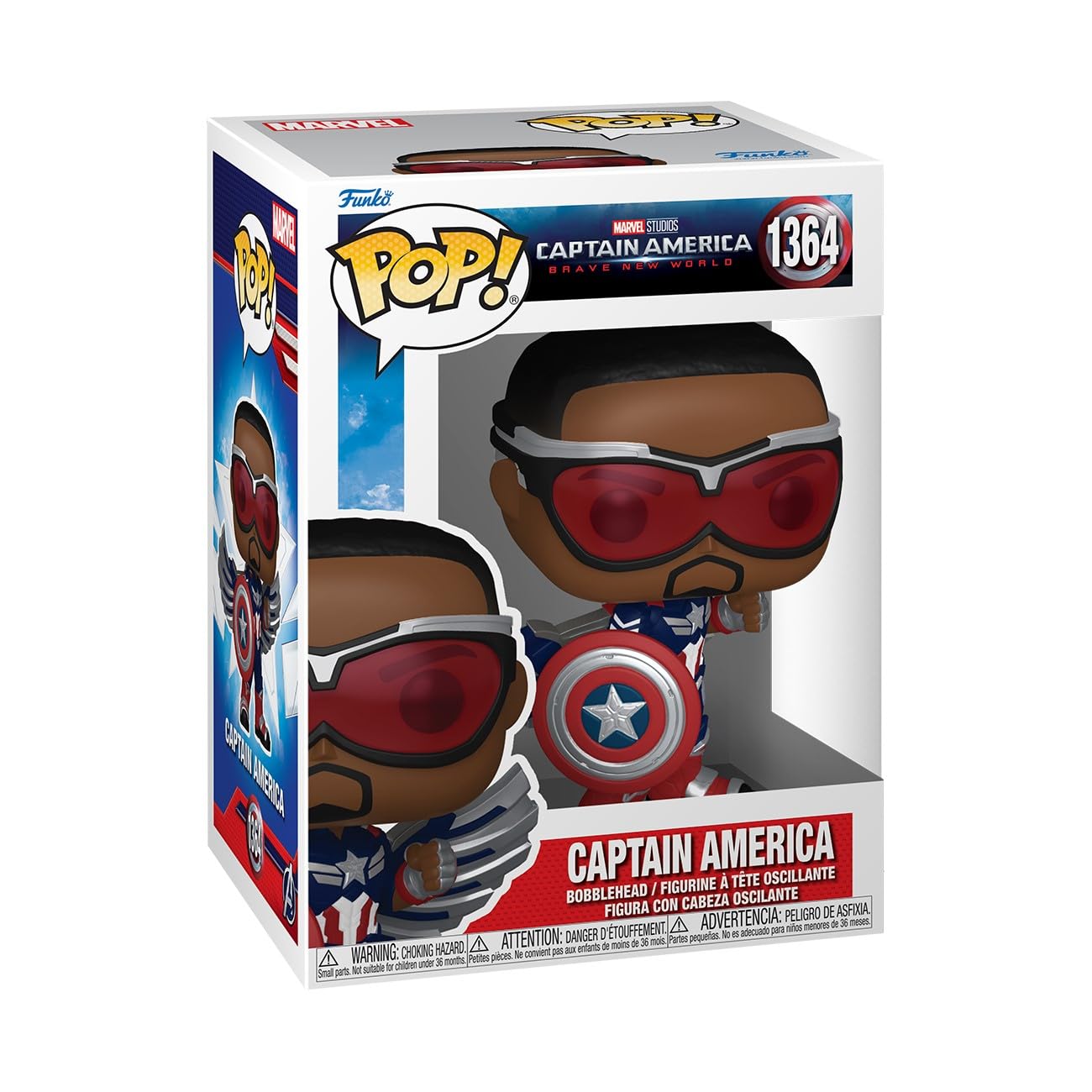 Funko Pop Marvel: Captain America: Brave New World - Captain America - Collectable Vinyl Figure - Gift Idea - Official Merchandise - Toys for Kids…