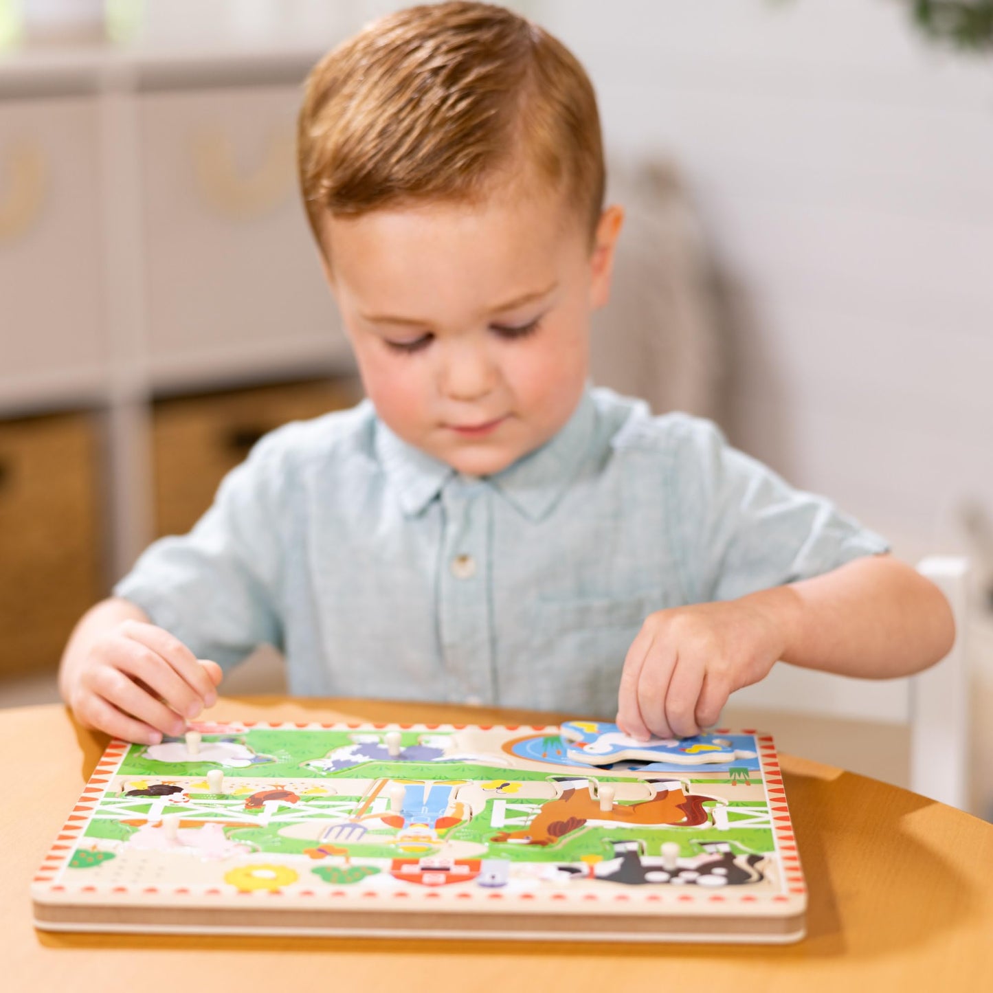 Melissa & Doug Old MacDonald's Farm Sound Puzzle - Farm Animal Toys, Sound Puzzles for Toddlers and Kids Ages 2+