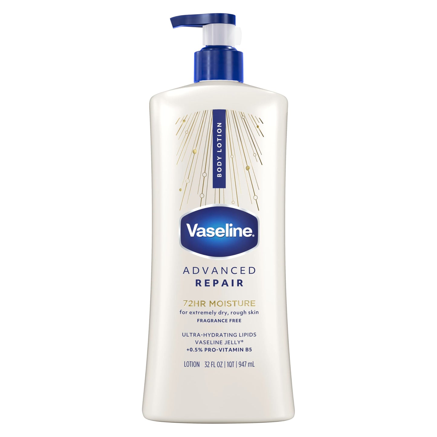 Vaseline Intensive Care Body Lotion Advanced Repair Unscented for Dry Skin Lotion Made with Ultra-Hydrating Lipids + Vaseline Jelly to Repair
