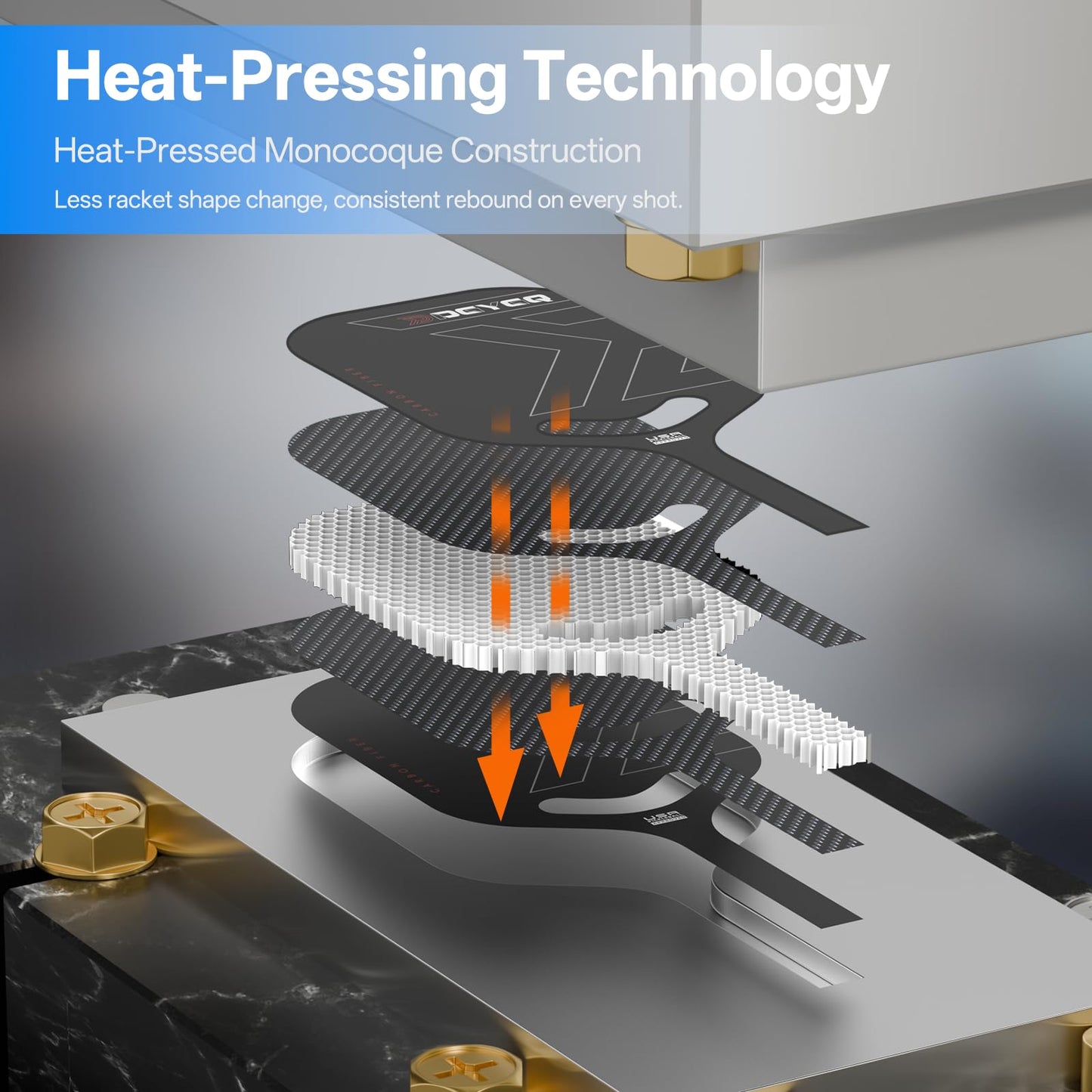 DGYGQ Pickleball Paddles, Carbon Fiber Pickleball Paddle with a 13mm Polypropylene Honeycomb Core, Increased Power for Ultimate Spin & Consistency…