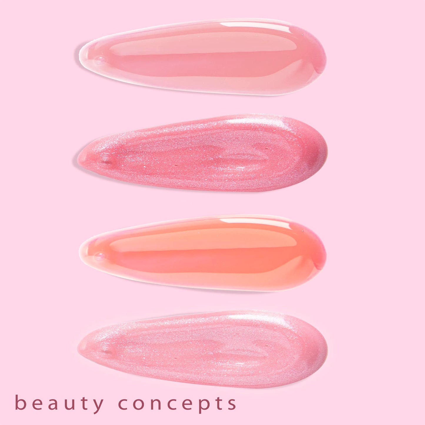 Beauty Concepts Lip Gloss Collection - Shimmering, Glossy Lip Makeup Set for a Radiant Finish, Pink Colors Collection