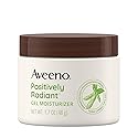 Aveeno Positively Radiant Daily Gel Facial Moisturizer with Hyaluronic Acid & Tone-Correcting Soy, Hydrating & Brightening Gel Face Cream Evens Skin