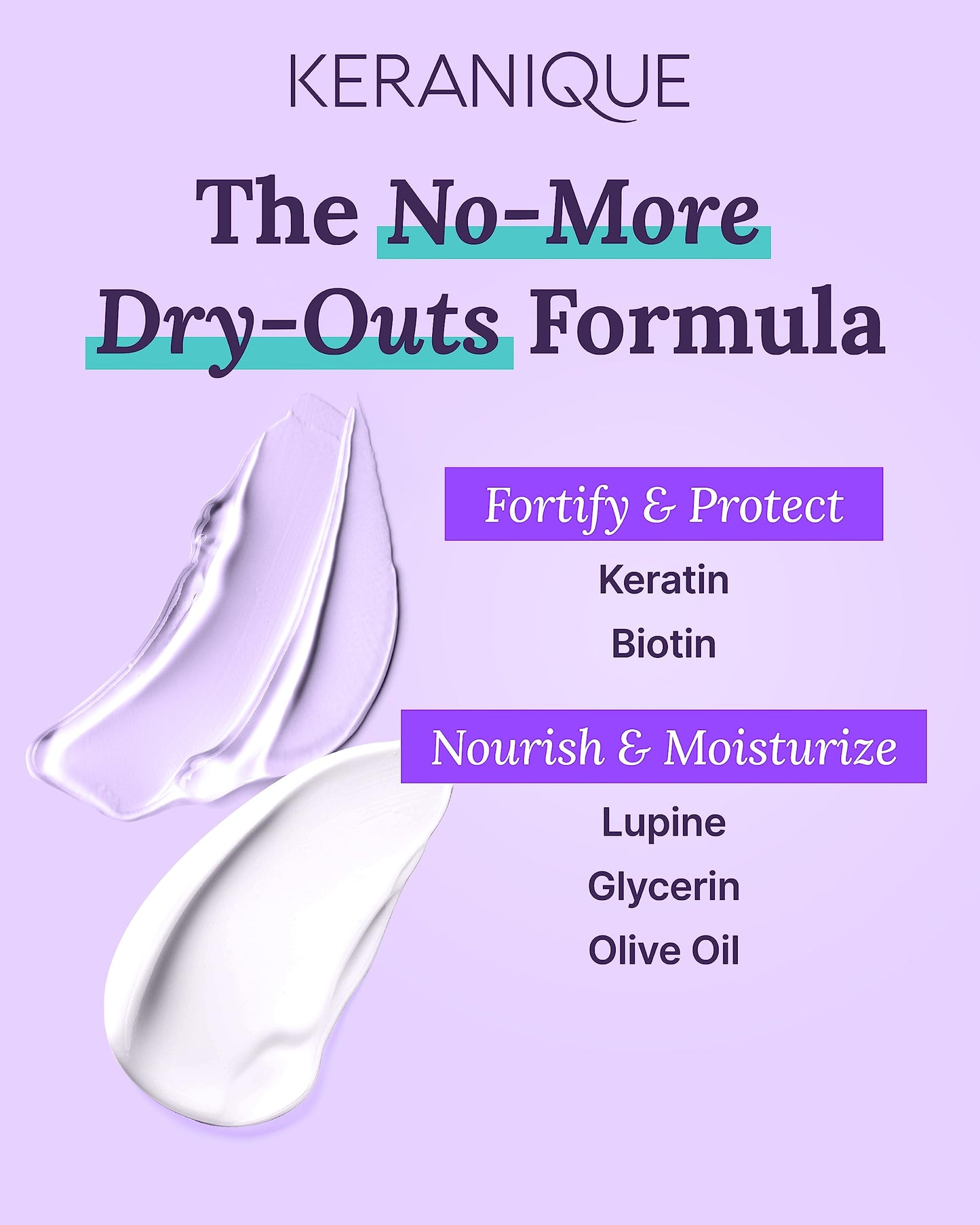 Keranique Deep Hydration Shampoo and Conditioner Set for Dry, Thinning Hair - Keratin, Biotin & Niacinamide - Moisturizing, Strengthening & Volumizing