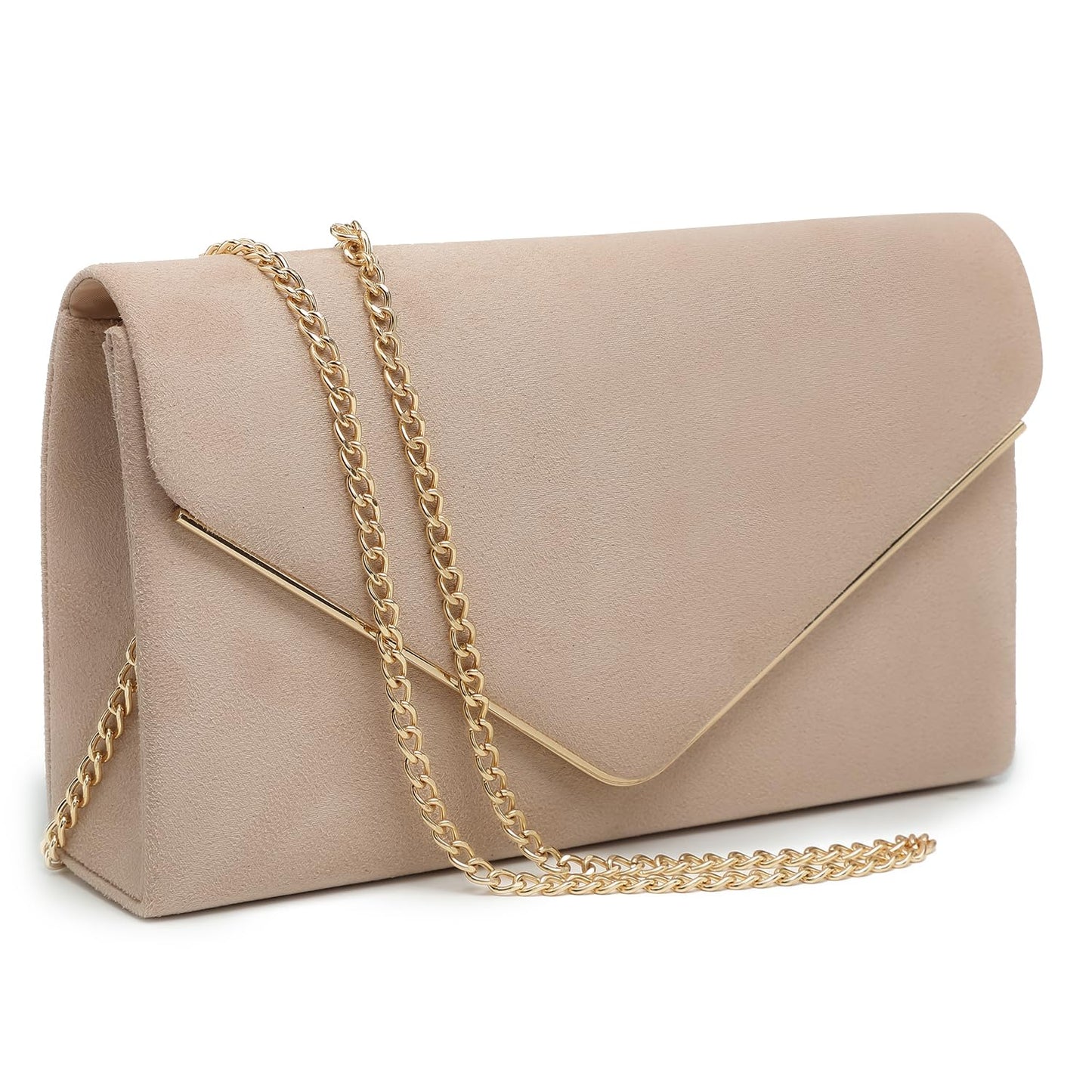 Dasein Women Faux Suede Evening Clutch Bags Formal Party Clutches Wedding Purses Cocktail Prom Clutches