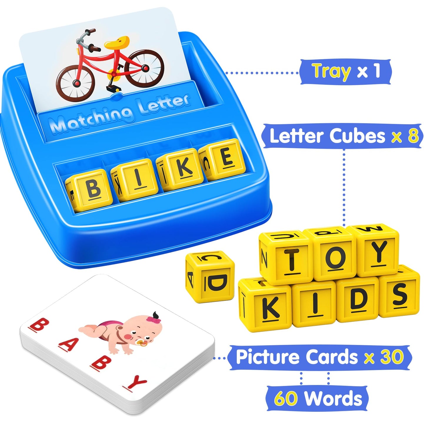 NARRIO Matching Letter Game – Educational ABC Learning Toy for Kids Ages 3–8, Fun Preschool Spelling Gift for Boys & Girls, Perfect for Birthdays & Christmas