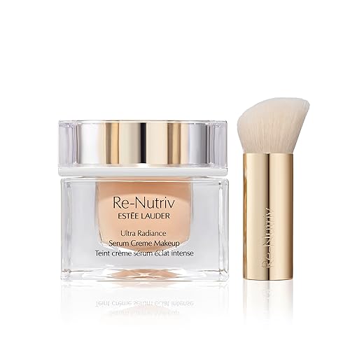 Estée Lauder Re-Nutriv Ultra Radiance Serum Creme Makeup | Luxury Foundation with Hyaluronic Acid | 12-Hour Wear & Hydration, 1C0 Cool Porcelain, 1 Fl